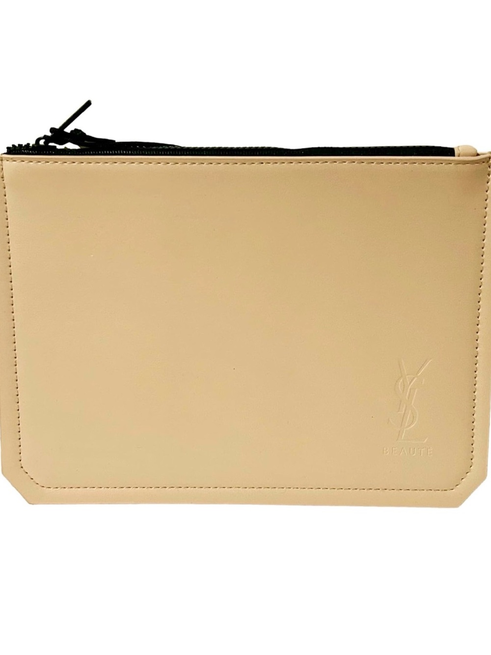 Yves Saint Laurent Beaute YSL beige Makeup Bag Pouch case clutch envelope NEW. - Picture 2 of 6